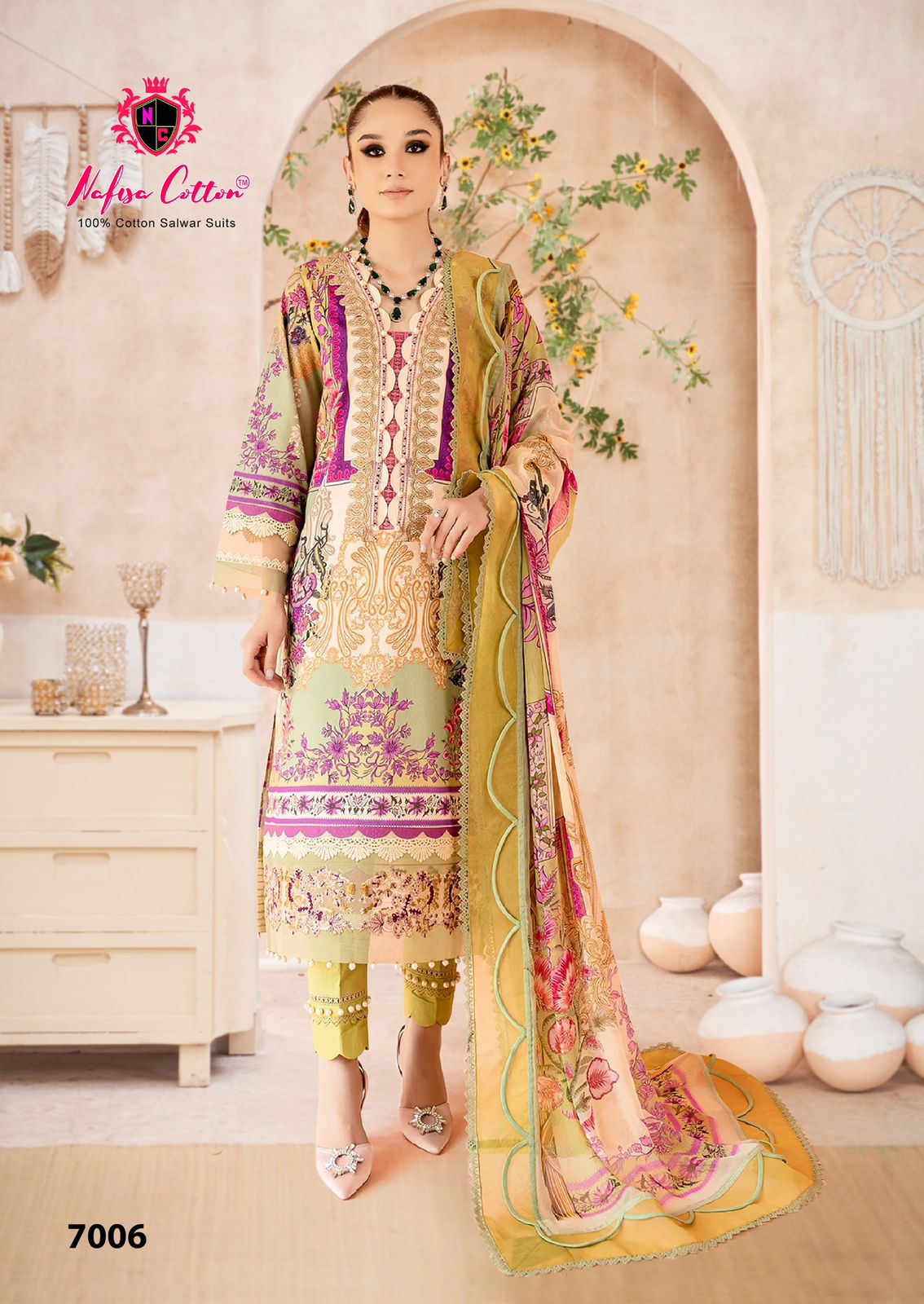 Mahera Vol 7 By Nafisa Karachi Cotton Dress Material Wholesale Price In Surat
